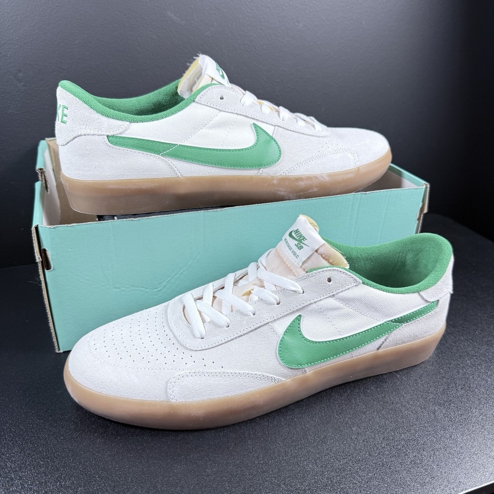 Nike Heritage Vulc SB Lucky Green Gum Sneakers Retro CD5010-101 Mens Size 12 - Picture 2 of 14